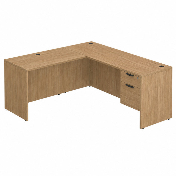 Classic 2471 single BBF ped desk w/42"return Aspen