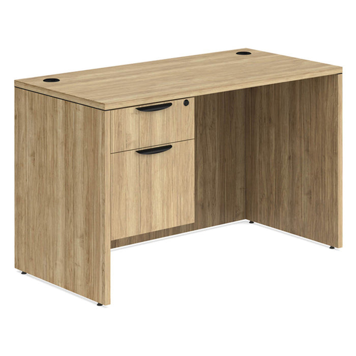 Classic 24x48" single BF Ped desk Aspen