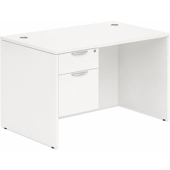 Classic 30x48" single BF Ped desk WHT