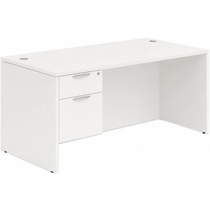 Classic 30x60" single BF Ped desk WHT