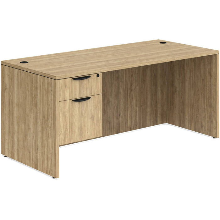 Classic 30x66" single BF Ped desk Aspen