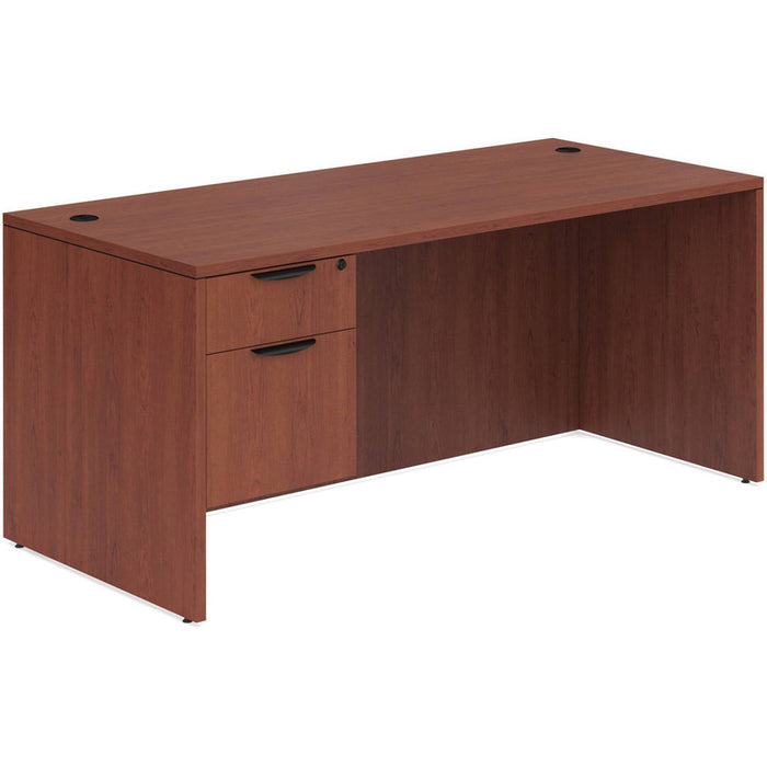 Classic 30x66" single BF ped desk Cherry
