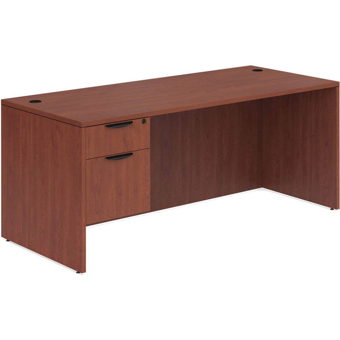 Classic 36x71" single BF ped desk Cherry