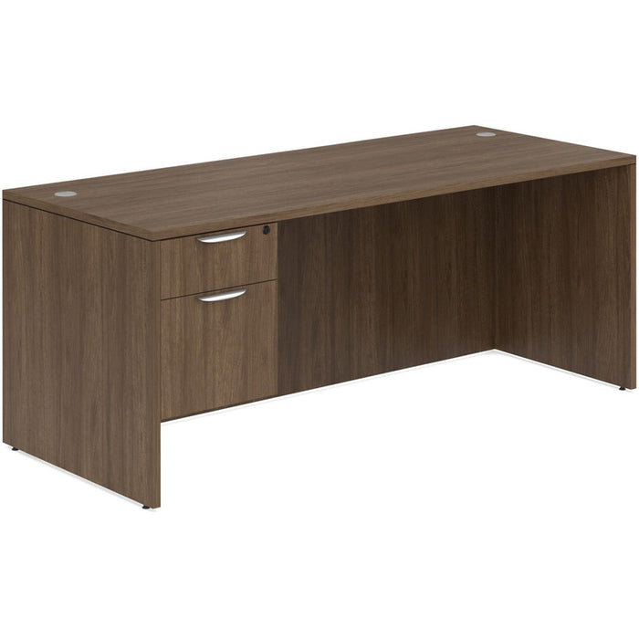 Classic 36x71" single BF Ped desk MWN