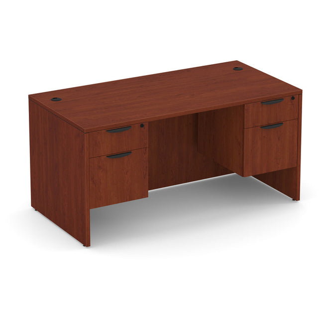 Classic 30x60" double BF ped desk Cherry