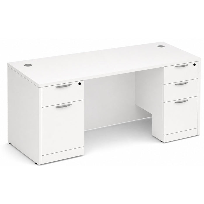 Classic 30x60" BBF/FF Ped desk WHT