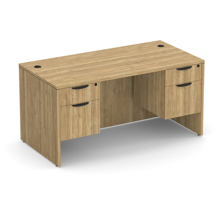 Classic 30x66" double BF Ped desk Aspen