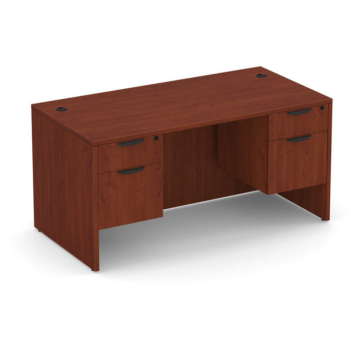 Classic 30x66" double BF ped desk Cherry