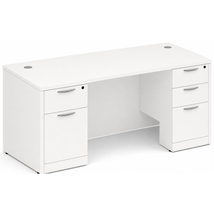 Classic 30x66" BBF/FF Ped desk WHT