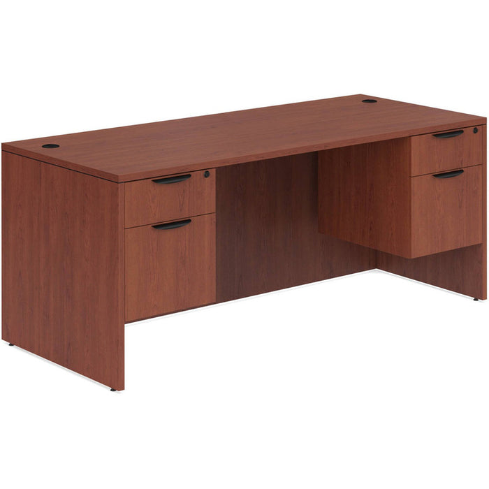 Classic 30x71" double BF ped desk Cherry