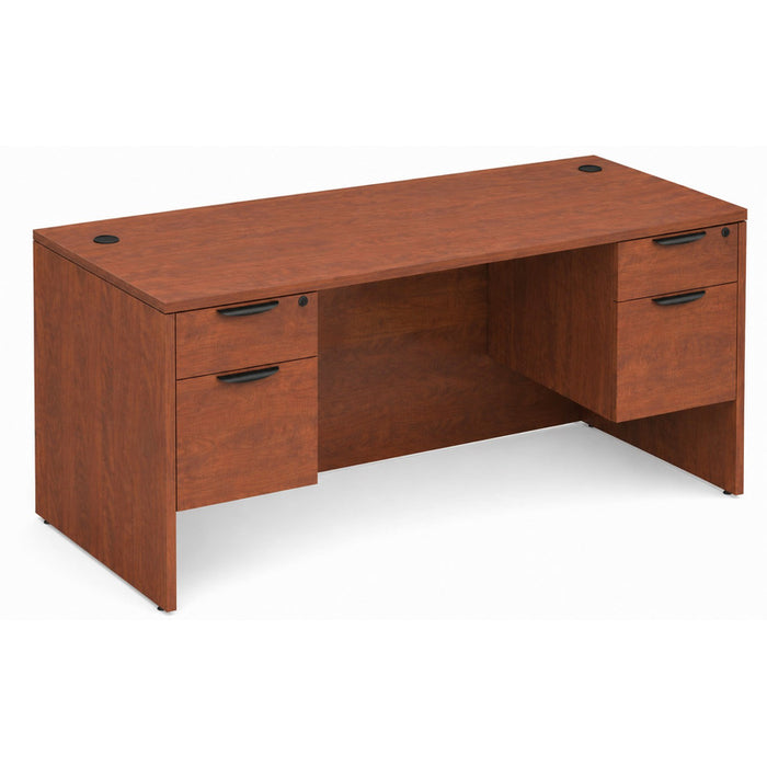 Classic 36x71" double BF ped desk Cherry