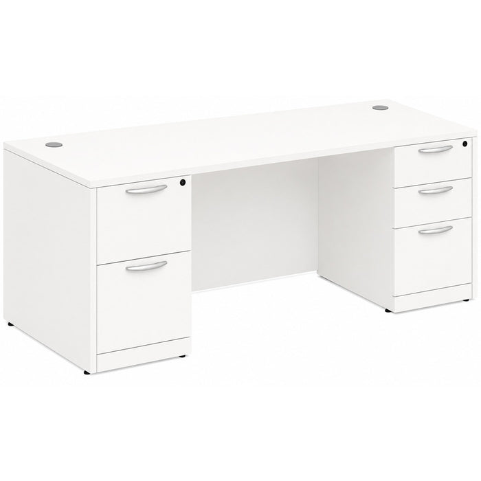 Classic 36x71" BBF/FF Ped desk WHT