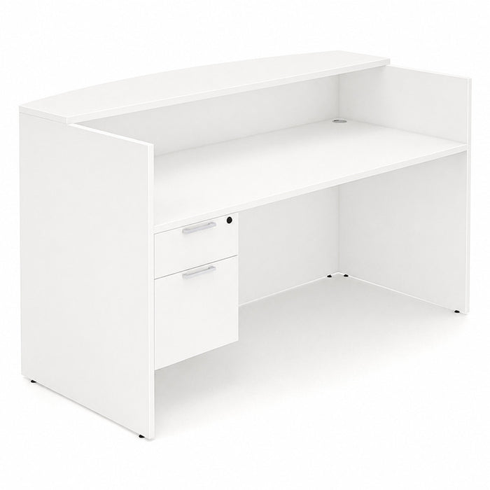 Classic Gallery desk no return BF Ped White