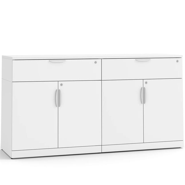 Classic 38"H x 71"W Double Buffet Credenza - WHT
