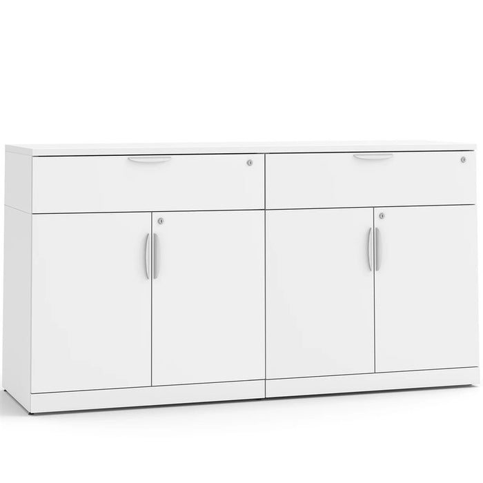 Classic 38"H x 71"W Double Buffet Credenza - WHT