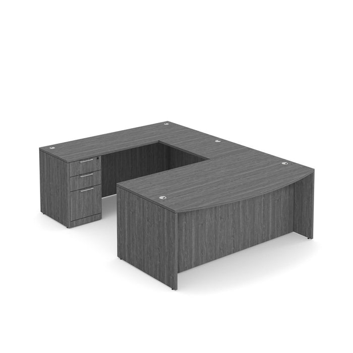 Classic Bowfront U shape desk, BBF Ped NPG