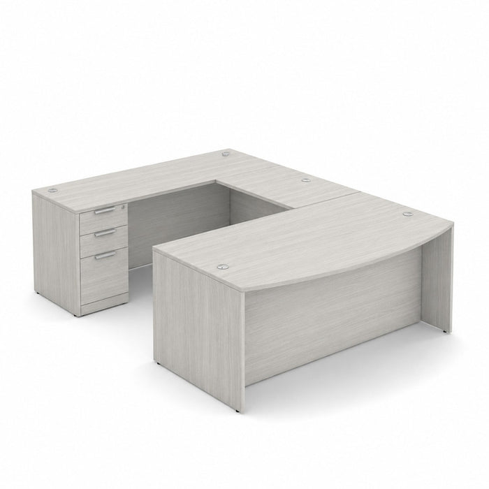 Classic Bowfront U shape desk, BBF Ped SLB