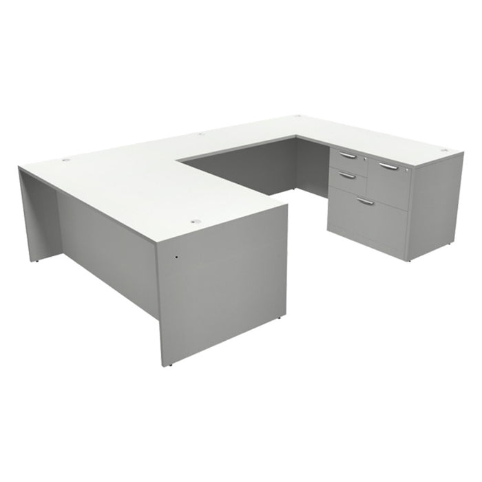 Classic 71x108 Ushape w/ Multi-Storage WHT