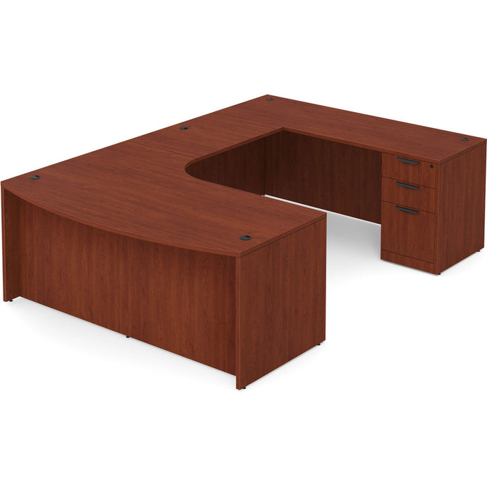 Bowfront U shape right bridge BBF ped, Cherry