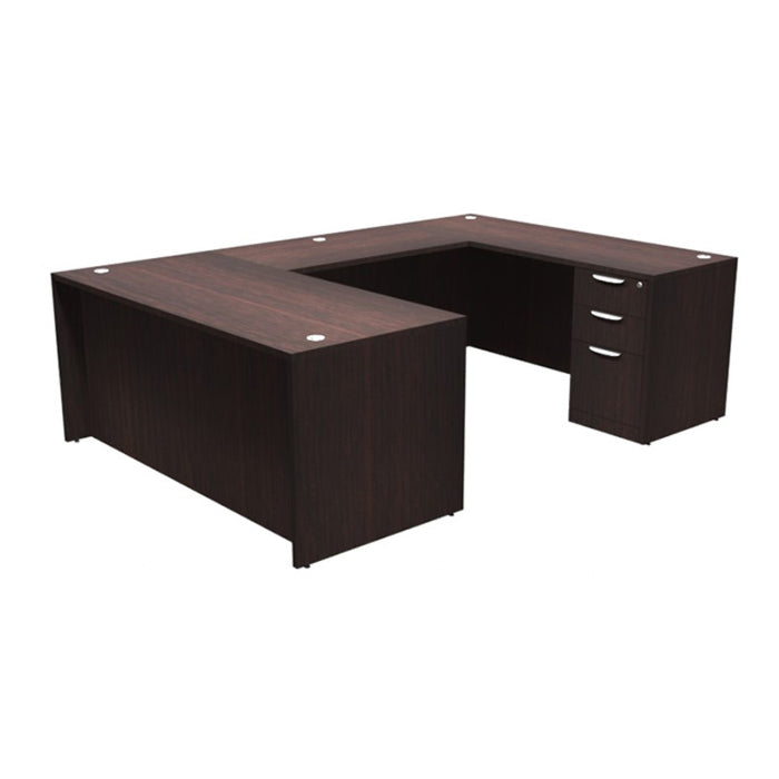 Classic U shape desk, 66x96" BBF Ped ESP
