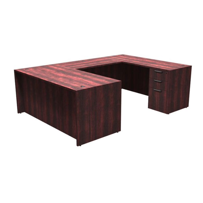 Classic U shape desk, 66x96" BBF Ped MAH