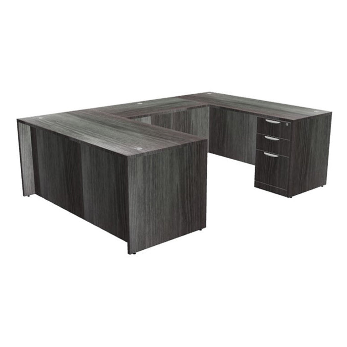 Classic U shape desk, 66x96" BBF Ped NPG