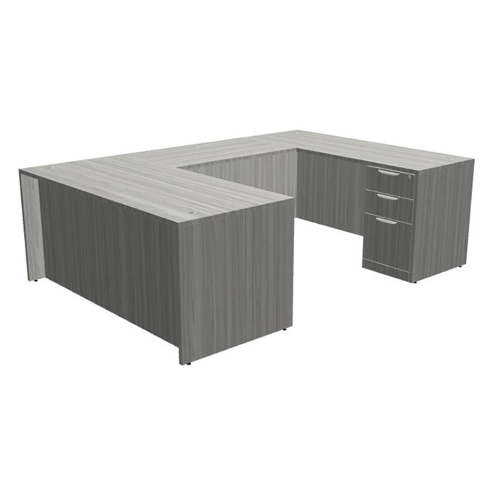 Classic U shape desk, 66x96" BBF Ped SLB