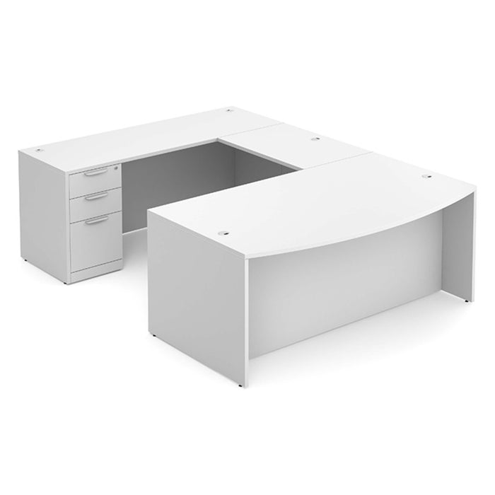 Classic 71x112 Bowfront U-Shape BBF Ped WHT