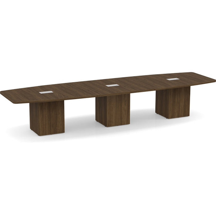 14ft BS Conf Table  / Cube Base Modern Walnut