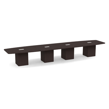 18ft BS Conf Table  / Cube Base Espresso