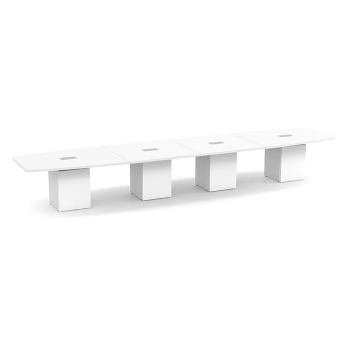 18ft BS Conf Table  / Cube Base White