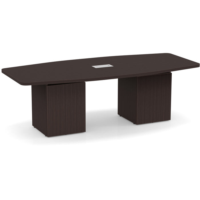 8ft BS Conf Table  / Cube Base Espresso