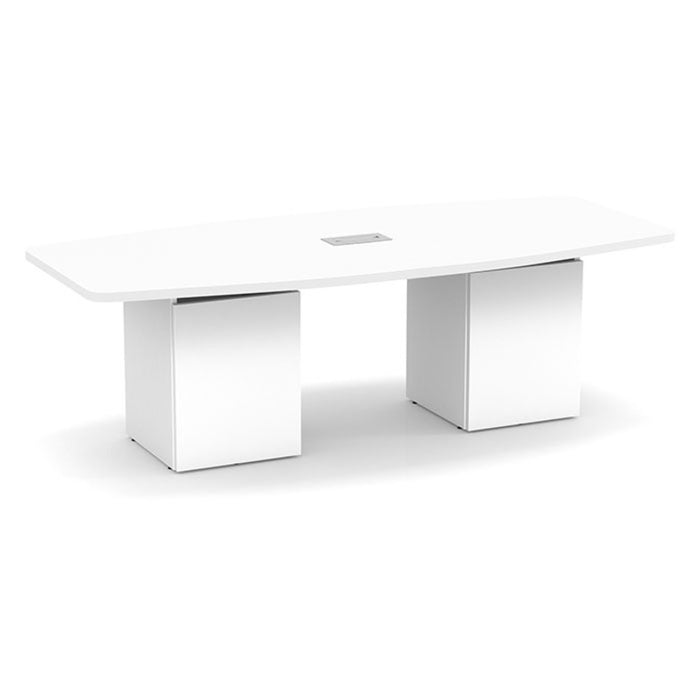 8ft BS Conf Table  / Cube Base White