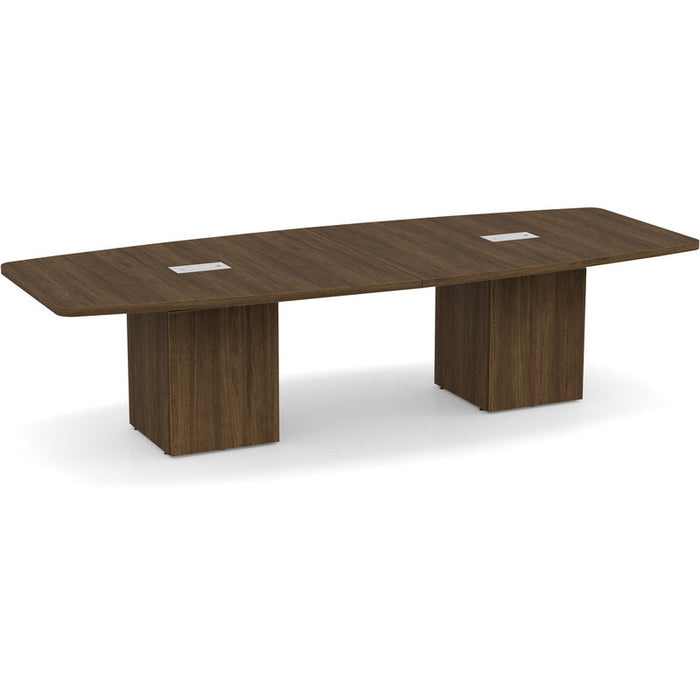 10ft BS Conf Table  / Cube Base Modern Walnut