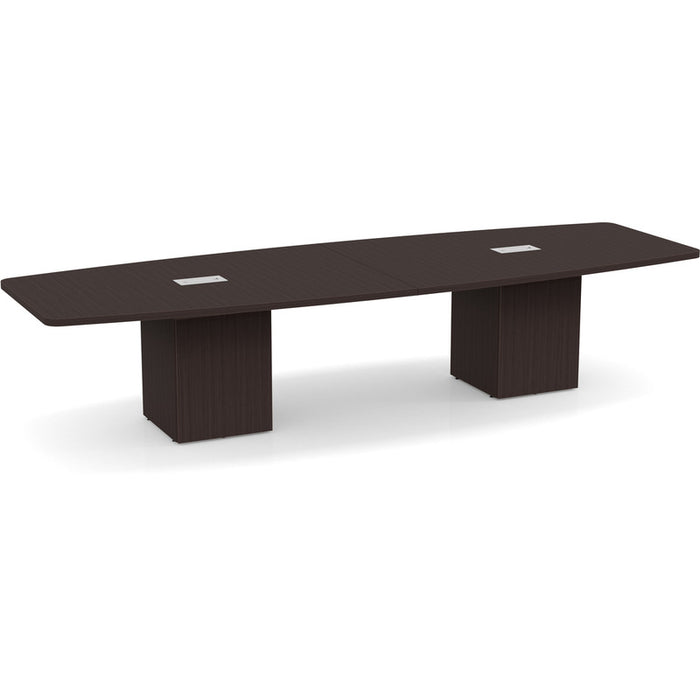 12ft BS Conf Table  / Cube Base Espresso