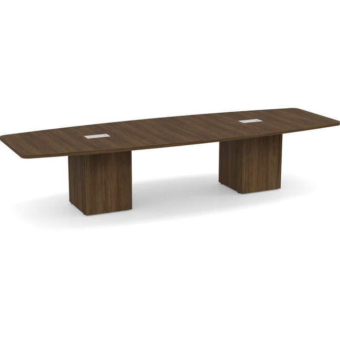12ft BS Conf Table  / Cube Base Modern Walnut