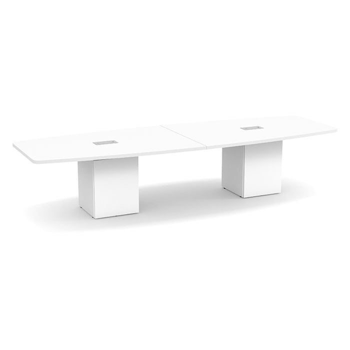 12ft BS Conf Table  / Cube Base White