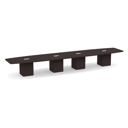 20ft BS Conf Table  / Cube Base Espresso