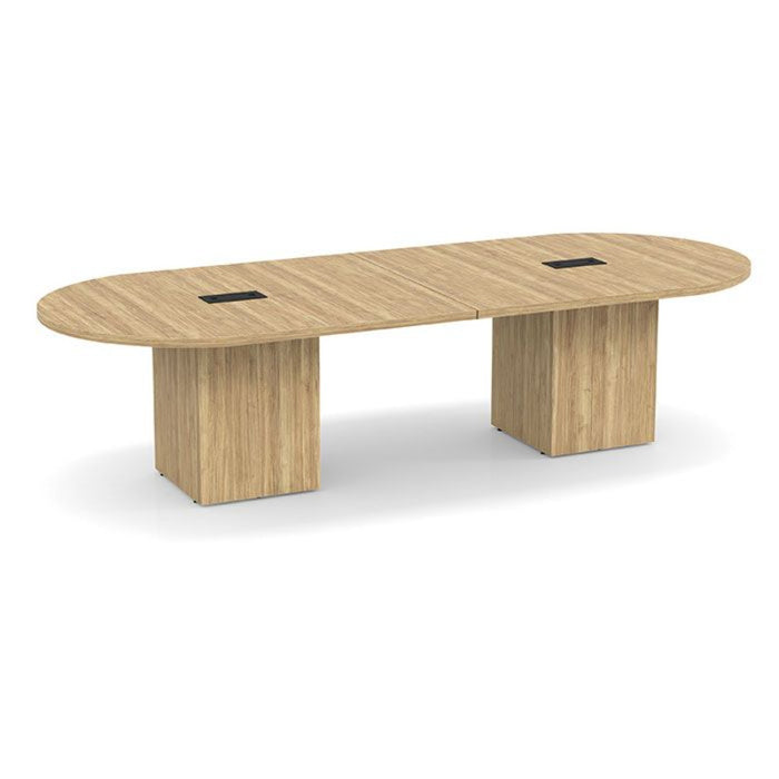 10ft Racetrack Conference Table /  Cube Base Aspen