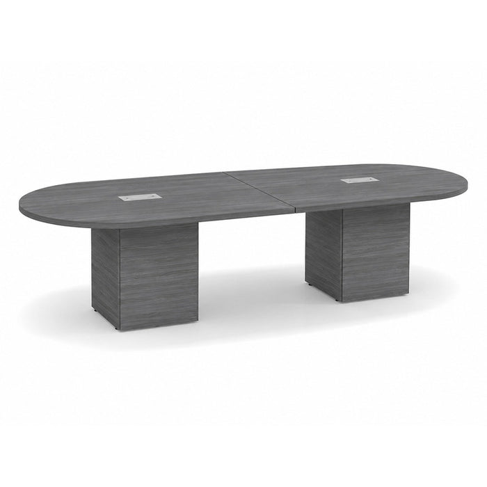 10ft Racetrack Conference Table /  Cube Base Coastal Gray