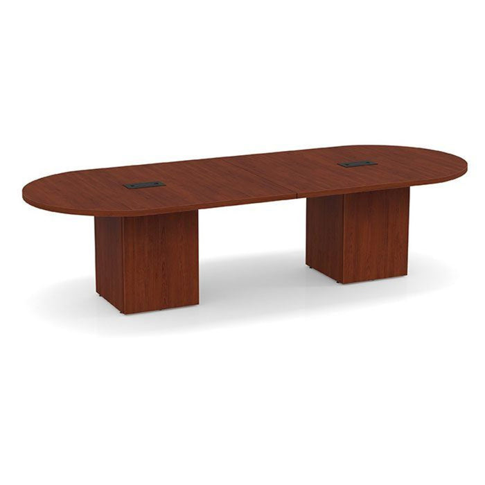 10ft Racetrack Conference Table /  Cube Base Cherry