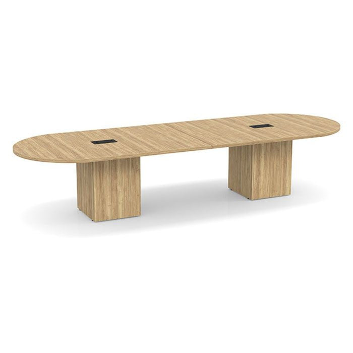 12ft Racetrack Conference Table /  Cube Base Aspen