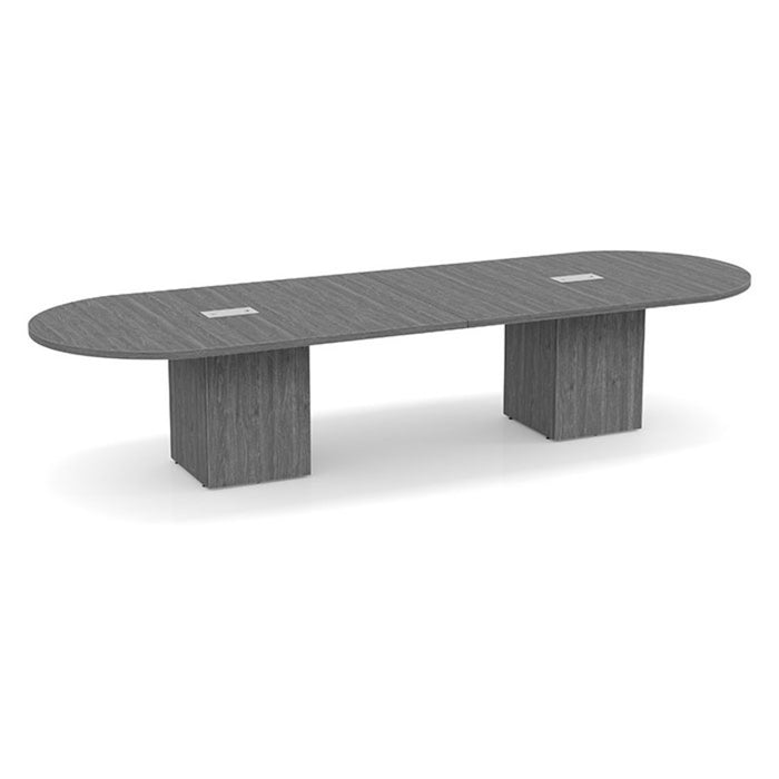 12ft Racetrack Conference Table /  Cube Base Newport Gray