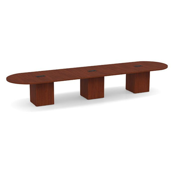 16ft Racetrack Conference Table / Cube Base  Cherry