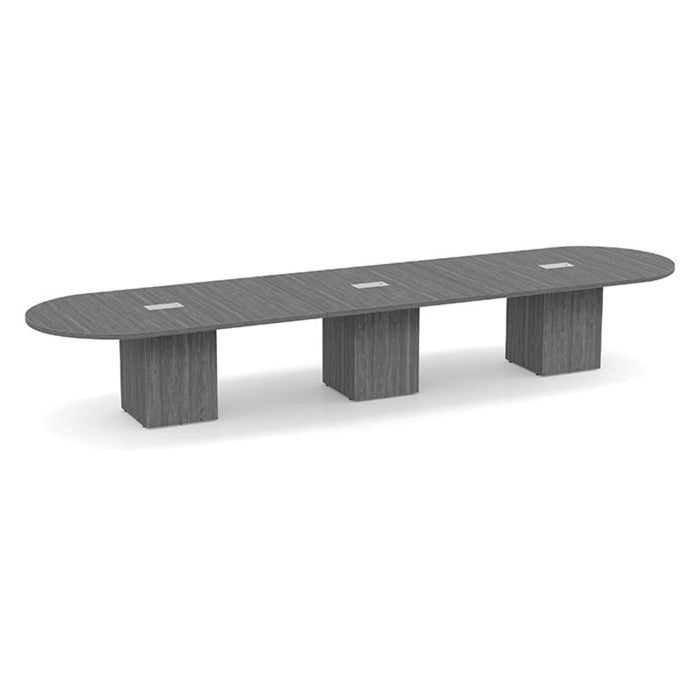16ft Racetrack Conference Table / Cube Base  Newport Gray