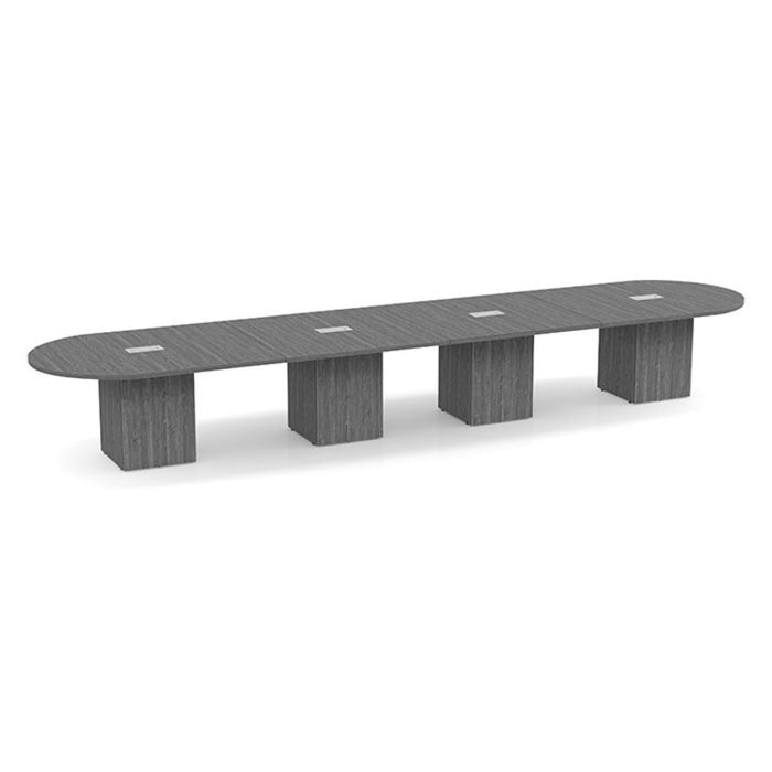 18ft Racetrack Conference Table / Cube Base  Newport Gray