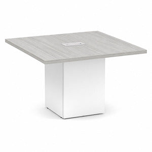 4' Classic Square Cube Base Table SLB/WHT