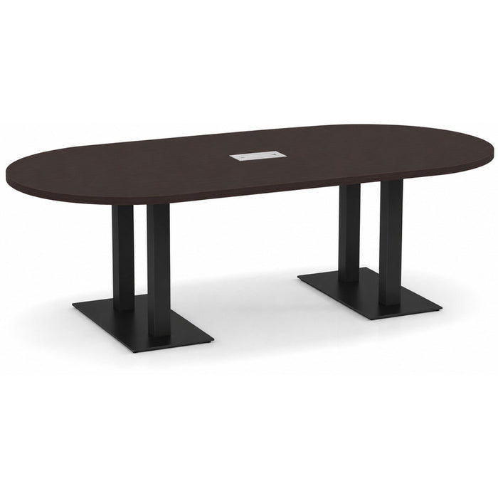 8ft RT Conf Table / Palmer Base  Espresso