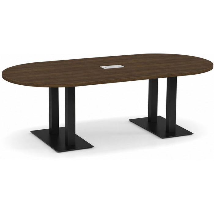 8ft RT Conf Table / Palmer Base  Modern Walnut