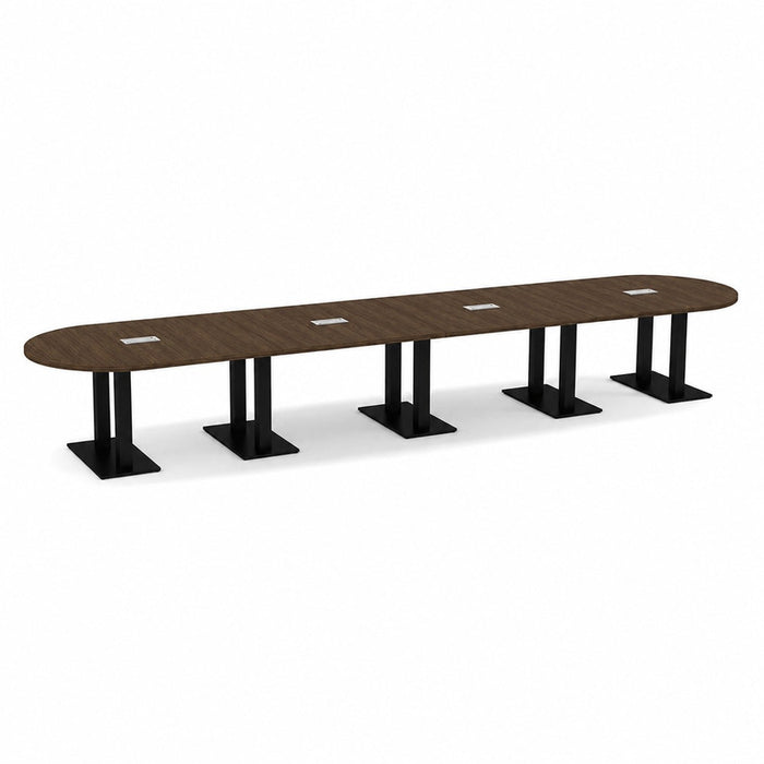 18ft RT Conf Table / Palmer Base  Modern Walnut